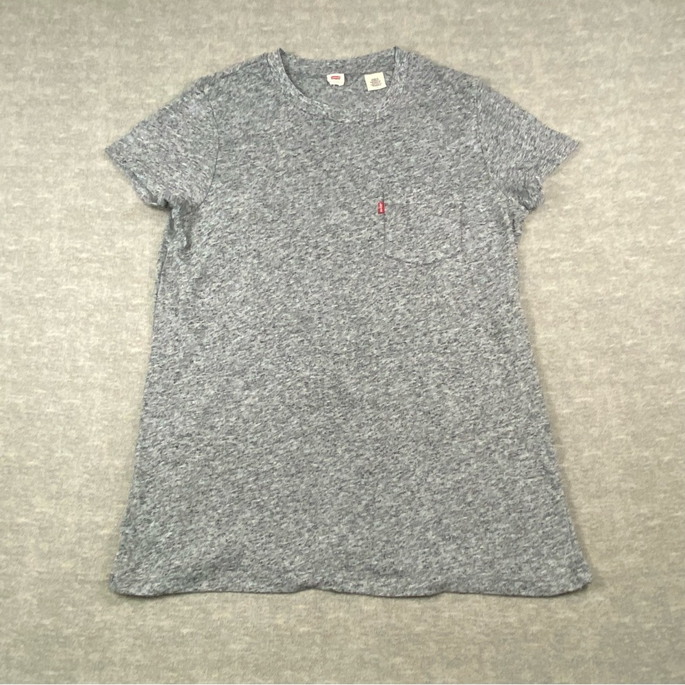 Levis Womens Gray‎ Short Sleeve Crew Neck T-Shirt Size Medium
